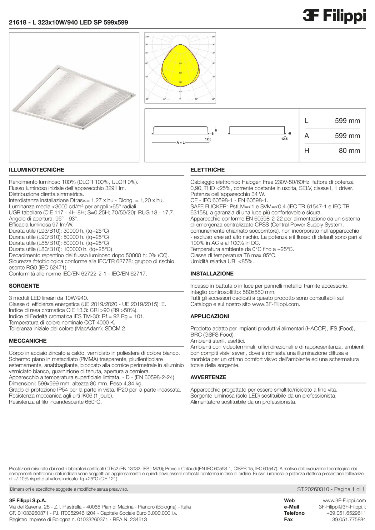 21618 - L 323x10W-940 LED SP 599x599 - Datasheet - it