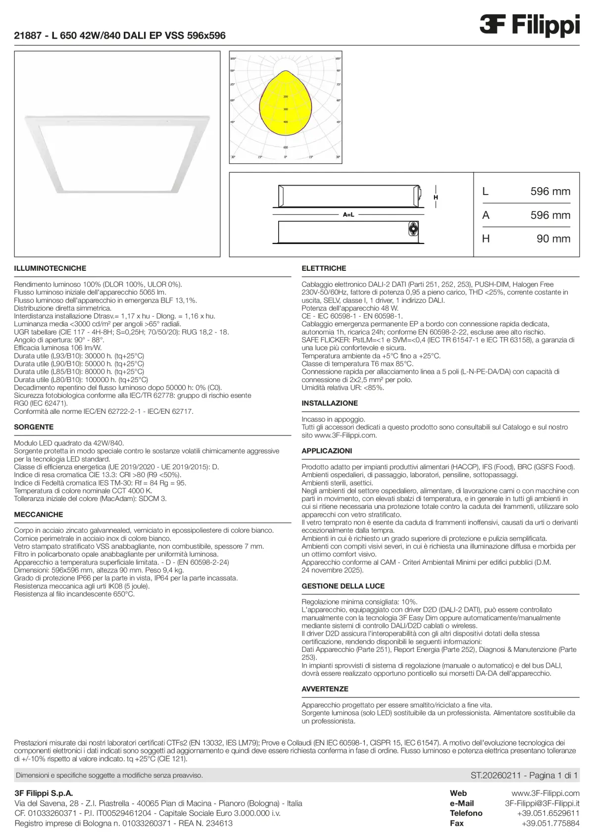 21887 - L 650 42W-840 DALI EP VSS 596x596 - Datasheet - it