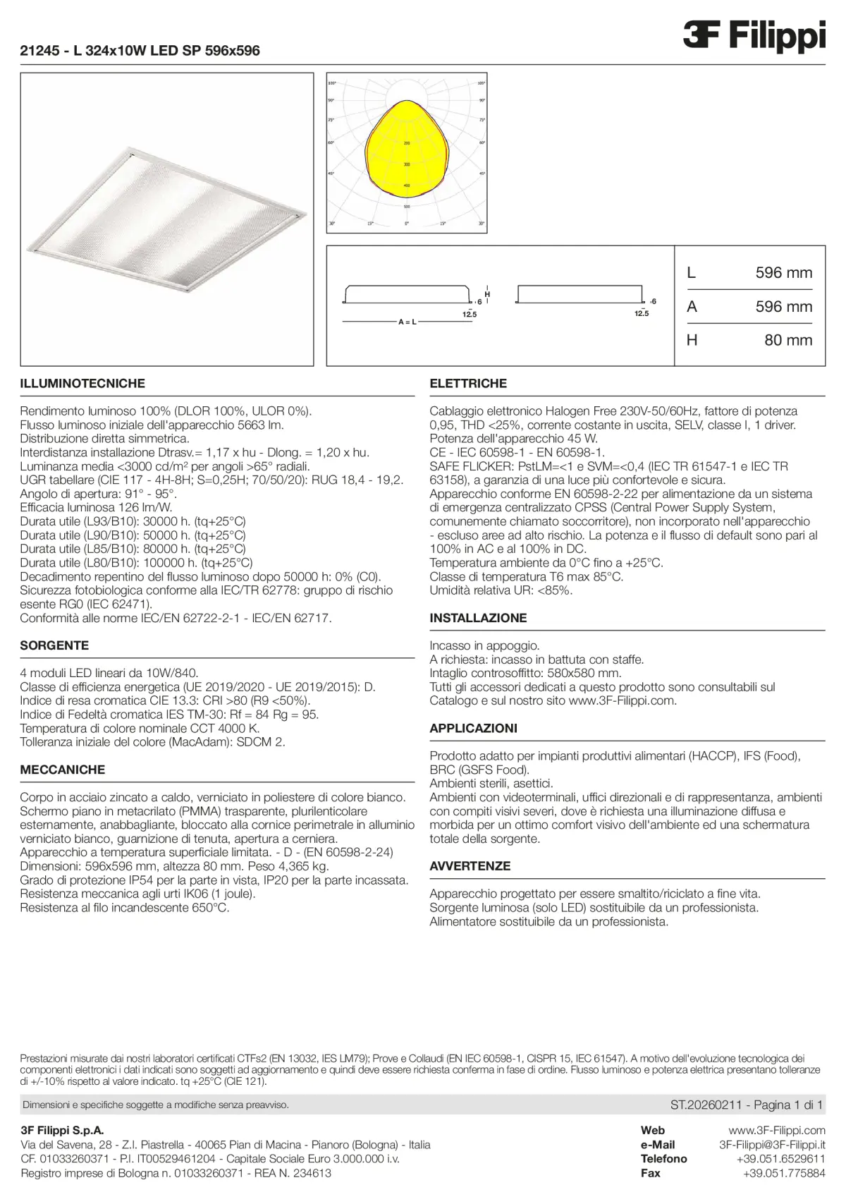 21245 - L 324x10W LED SP 596x596 - Datasheet - it