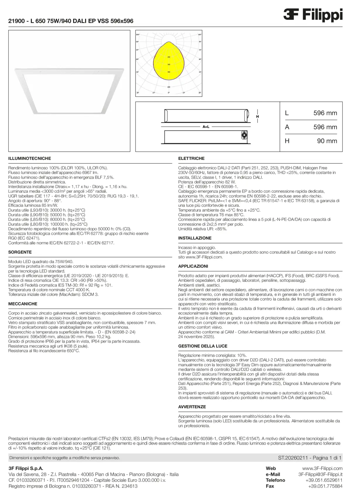 21900 - L 650 75W-940 DALI EP VSS 596x596 - Datasheet - it