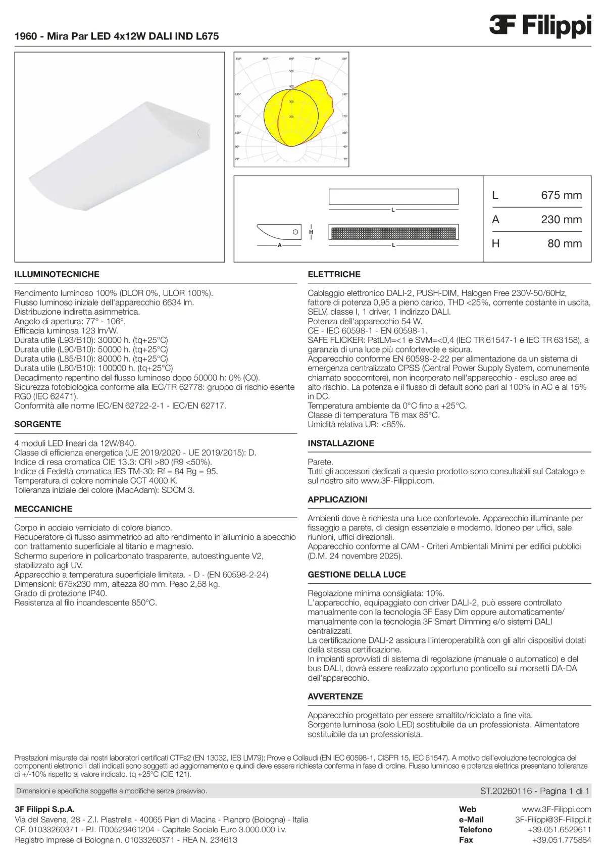1960 - Mira Par LED 4x12W DALI IND L675 - Datasheet - it