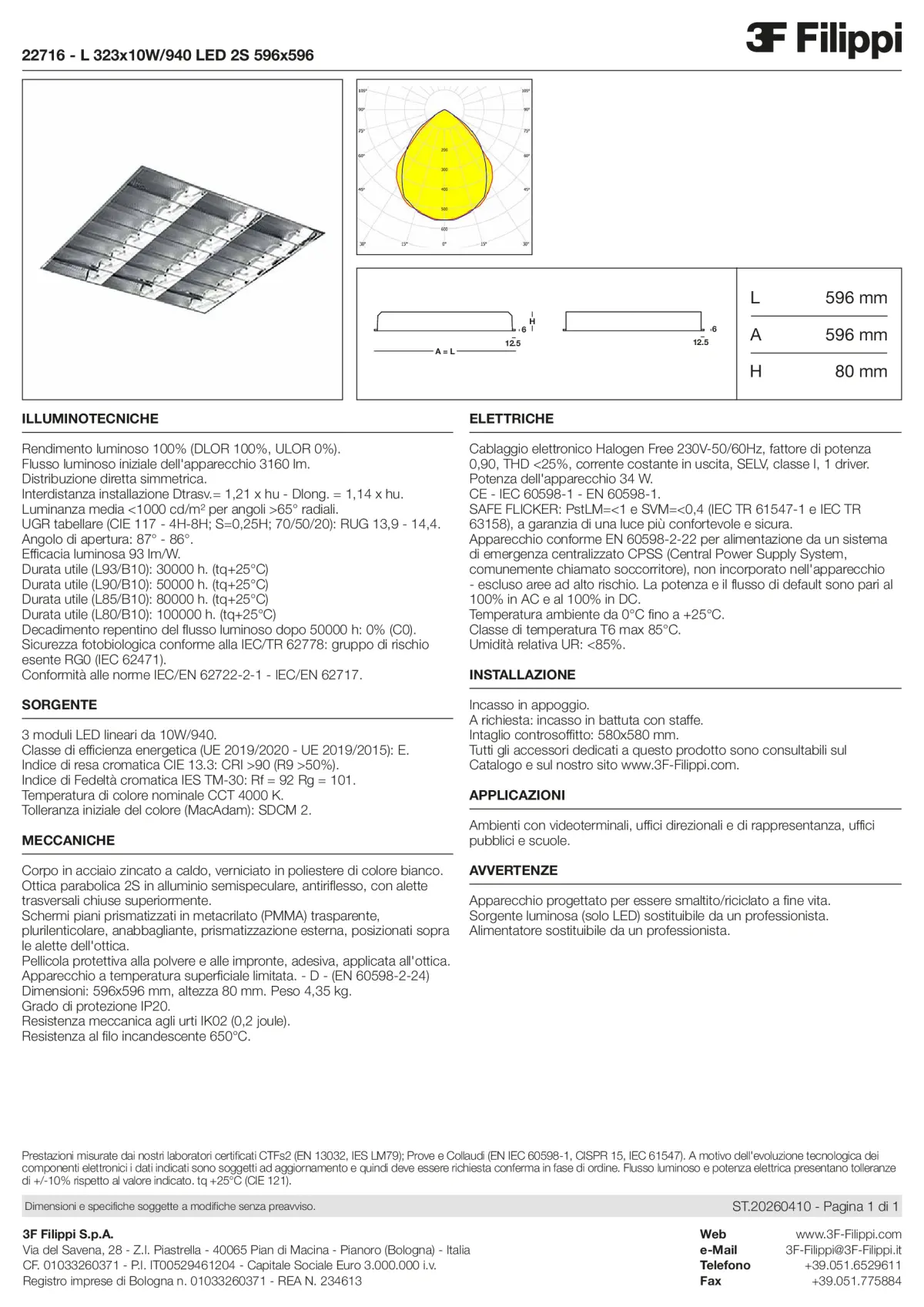 22716 - L 323x10W-940 LED 2S 596x596 - Datasheet - it