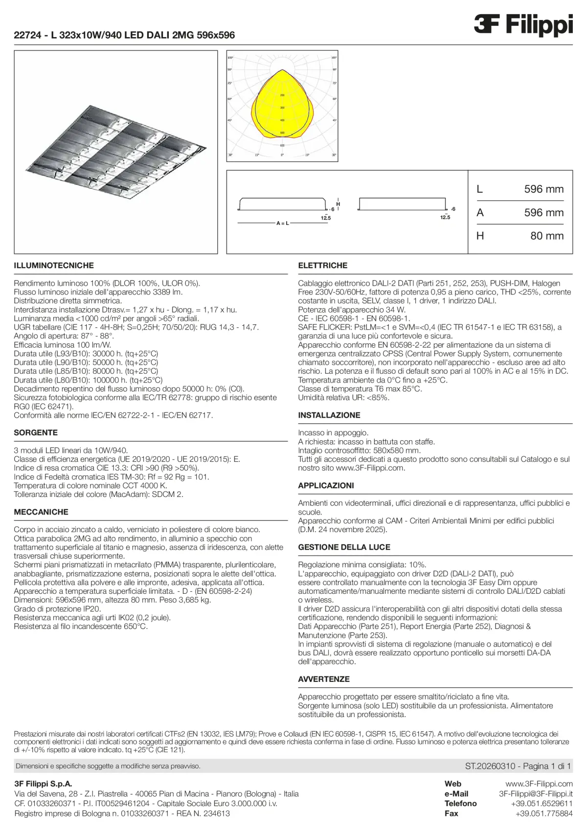 22724 - L 323x10W-940 LED DALI 2MG 596x596 - Datasheet - it