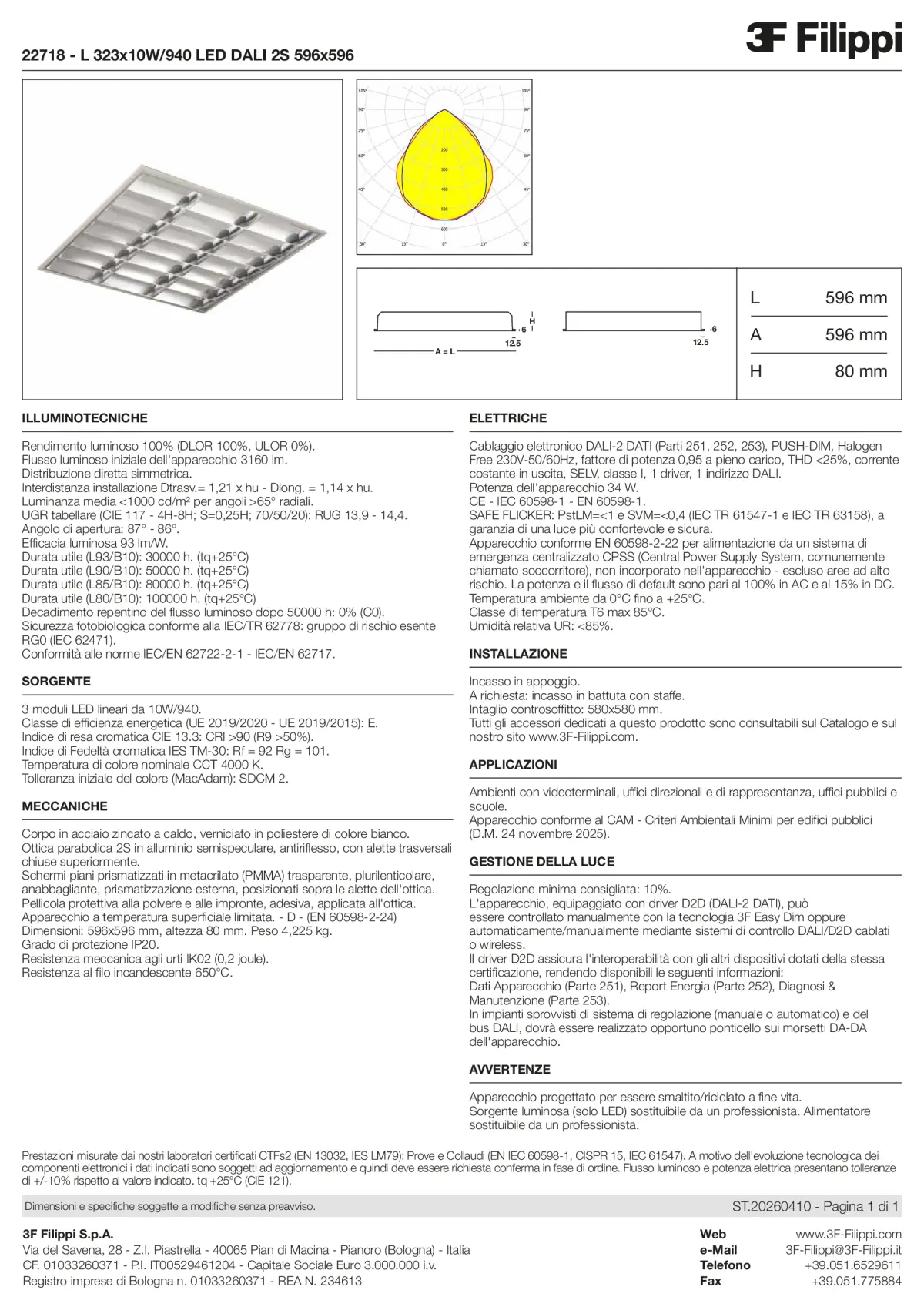 22718 - L 323x10W-940 LED DALI 2S 596x596 - Datasheet - it