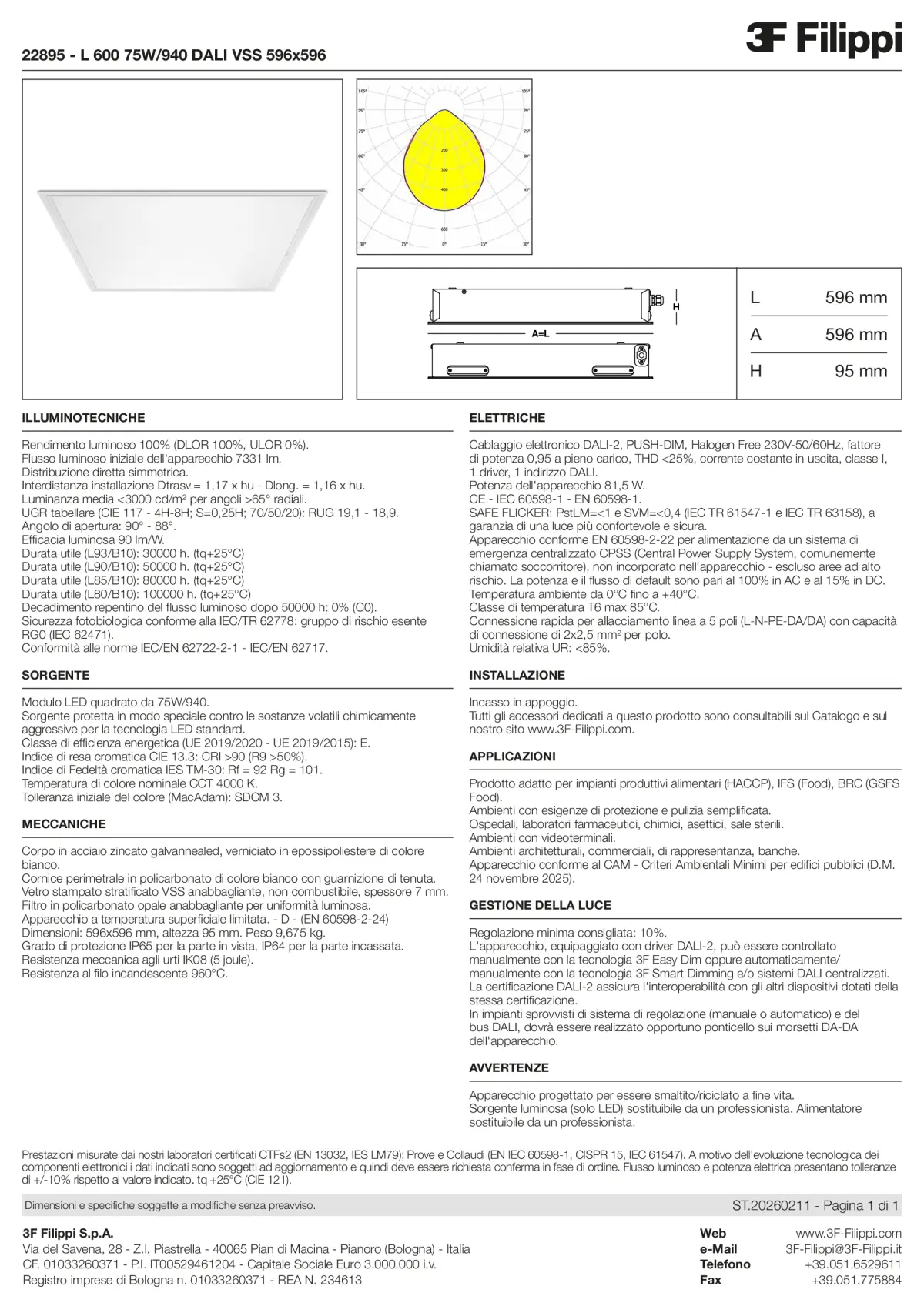22895 - L 600 75W-940 DALI VSS 596x596 - Datasheet - it