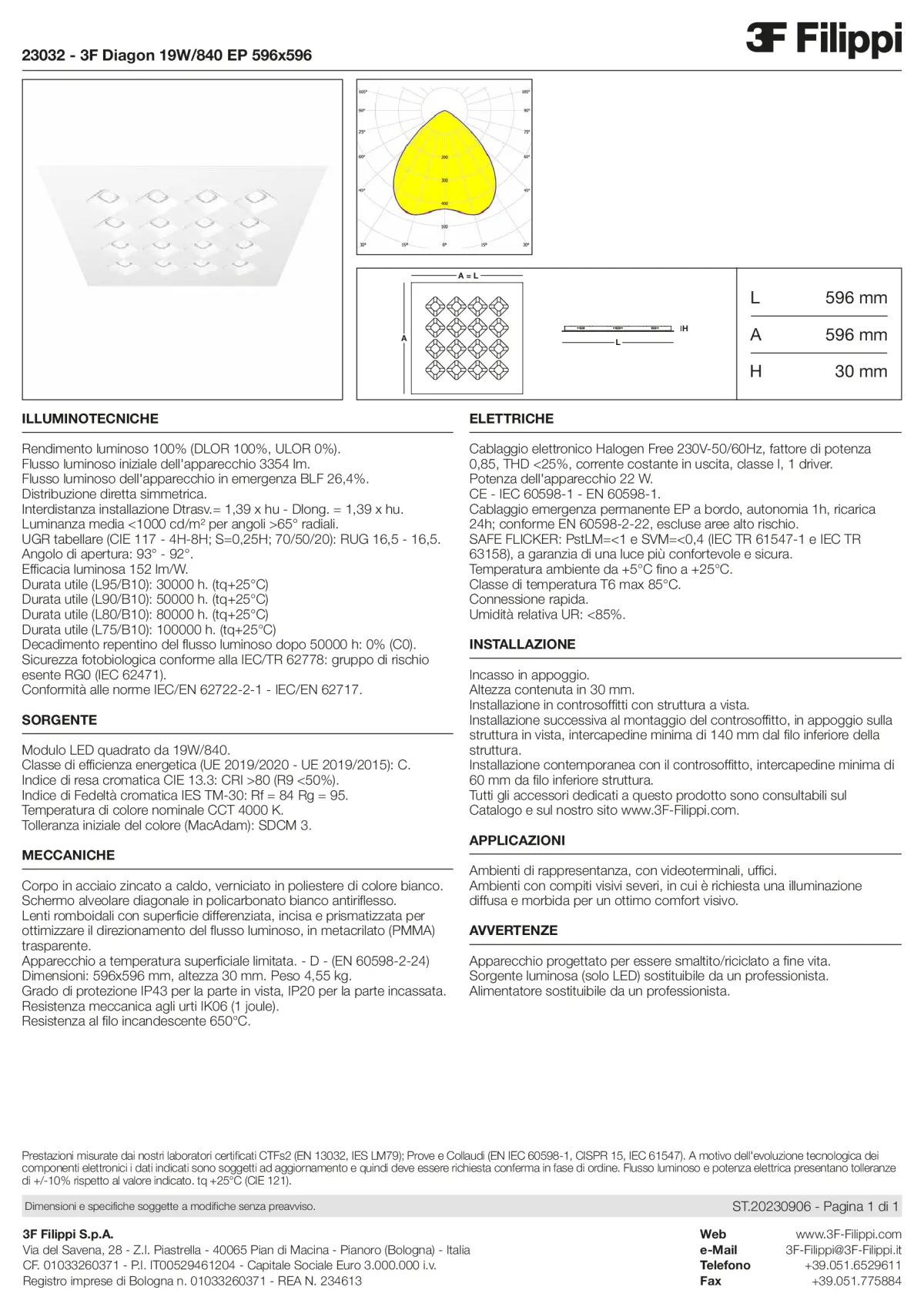 23032 - 3F Diagon 19W-840 EP 596x596 - Datasheet - it
