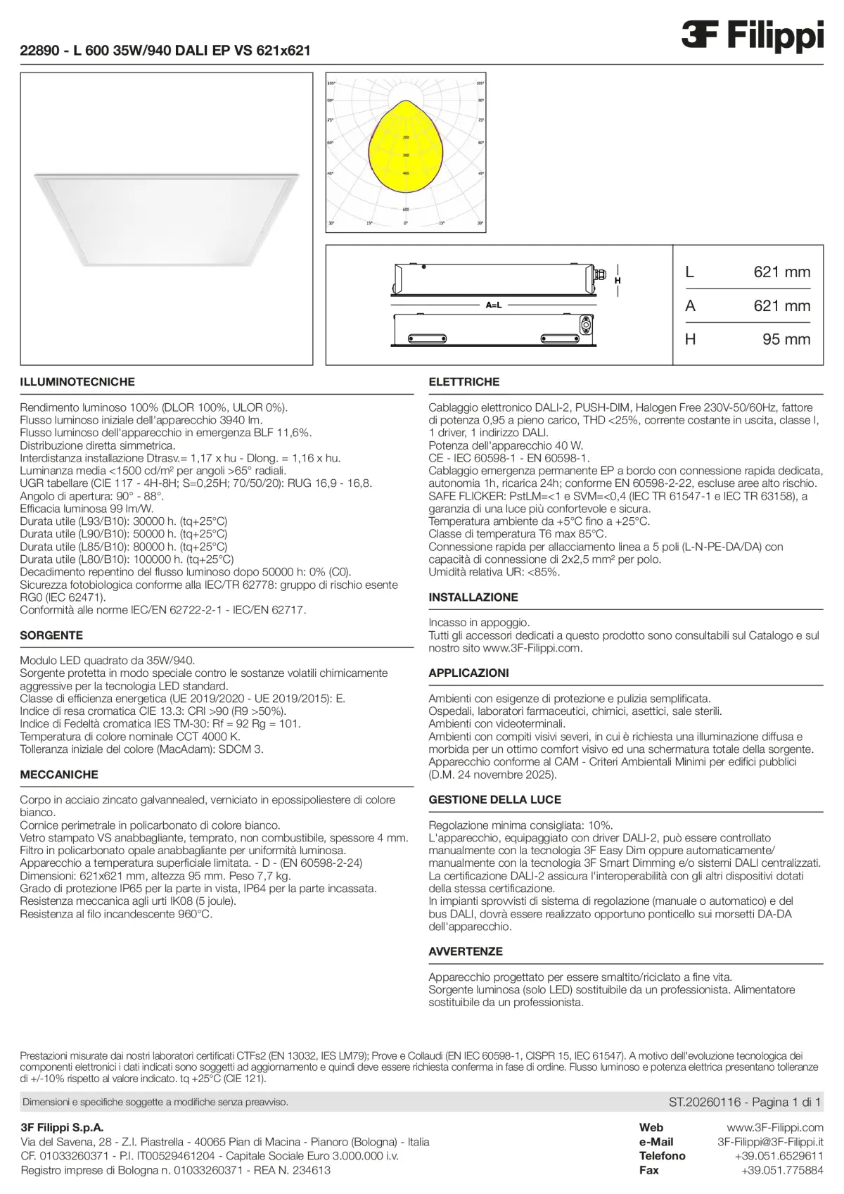 22890 - L 600 35W-940 DALI EP VS 621x621 - Datasheet - it