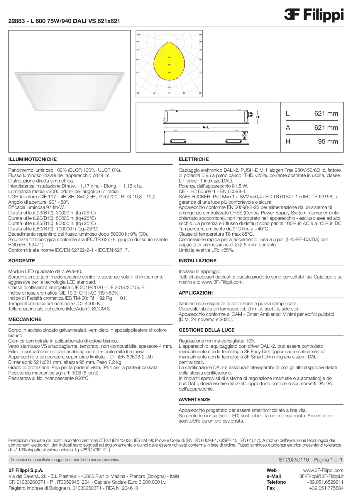 22883 - L 600 75W-940 DALI VS 621x621 - Datasheet - it