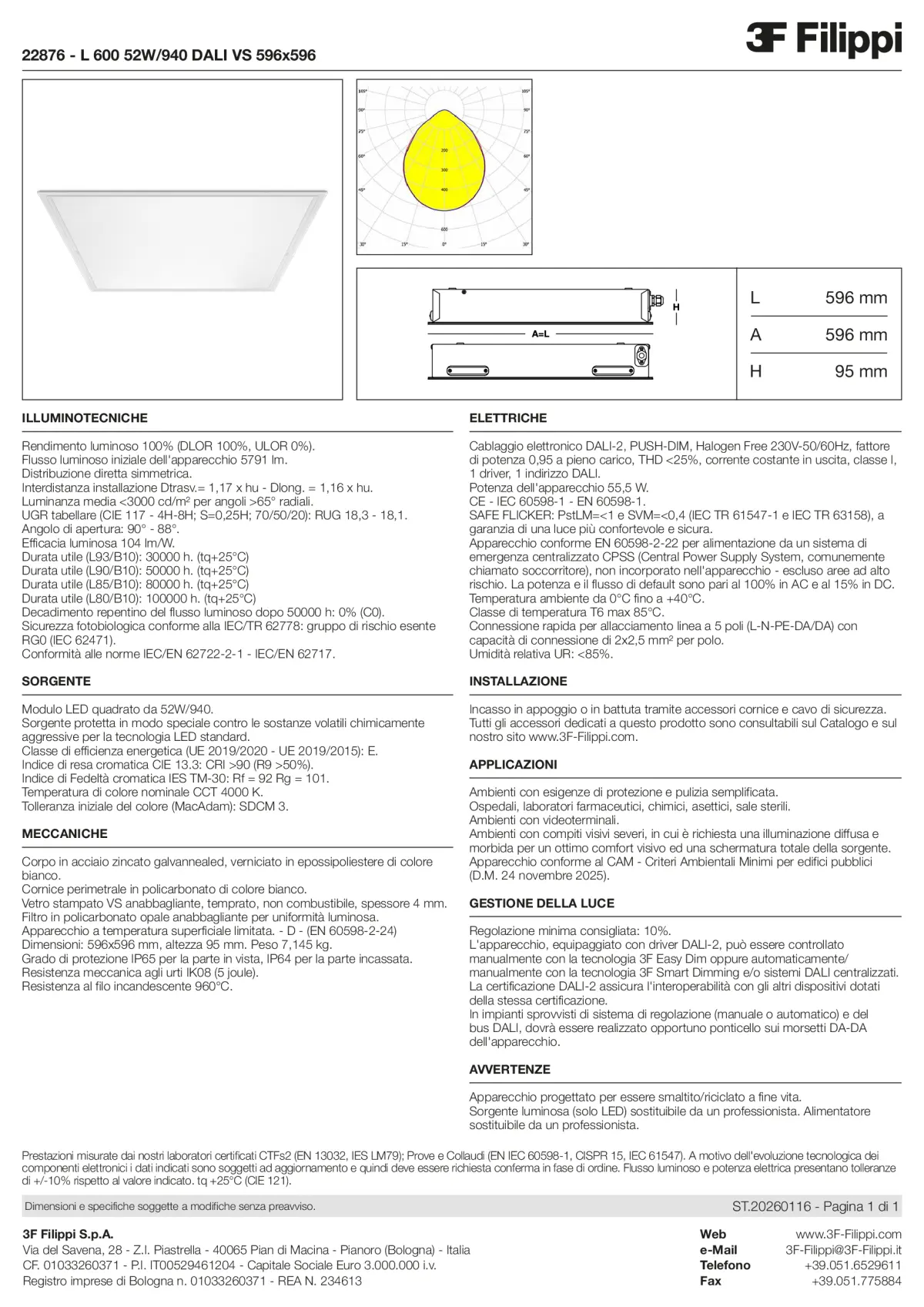 22876 - L 600 52W-940 DALI VS 596x596 - Datasheet - it