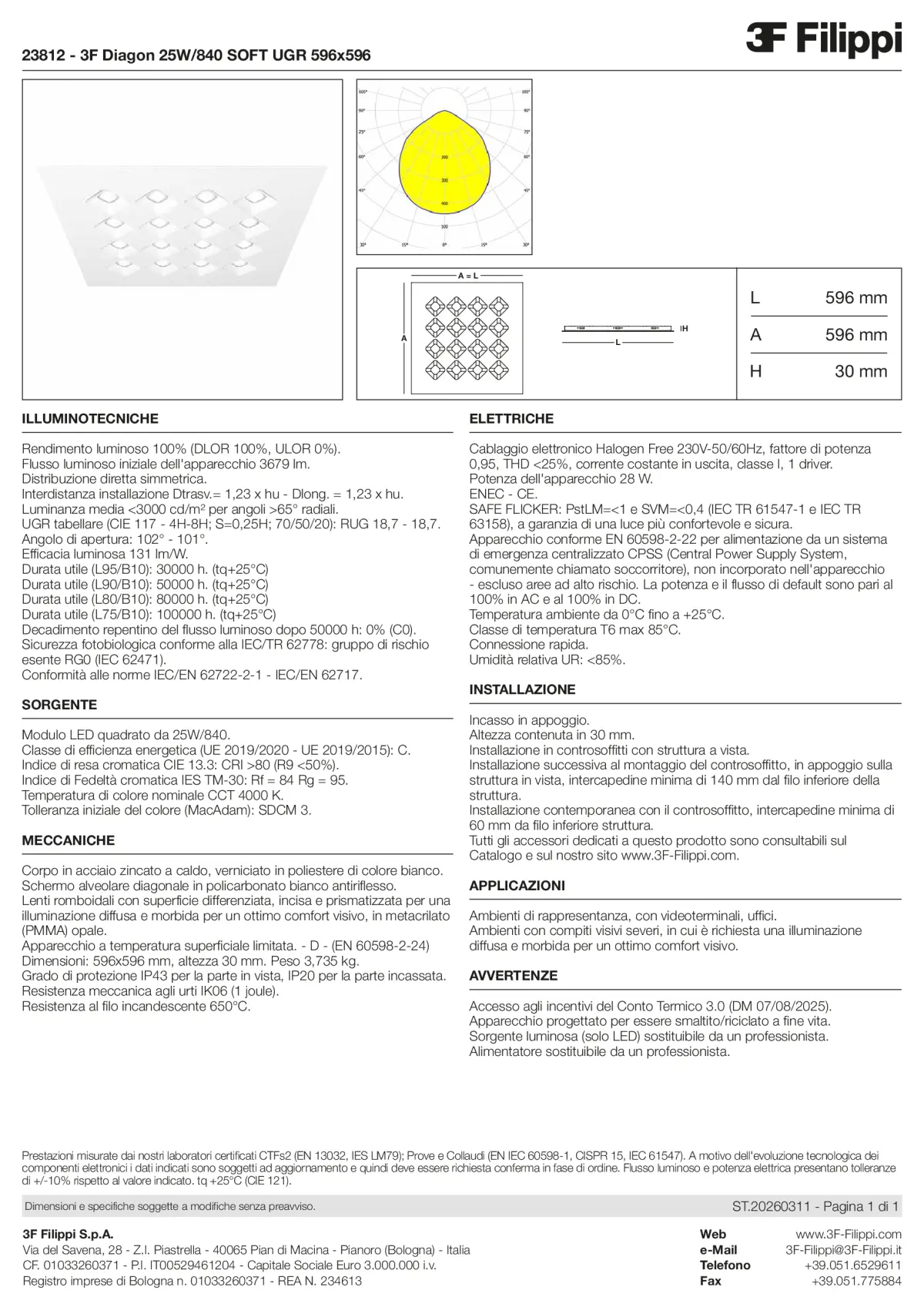 23812 - 3F Diagon 25W-840 SOFT UGR 596x596 - Datasheet - it