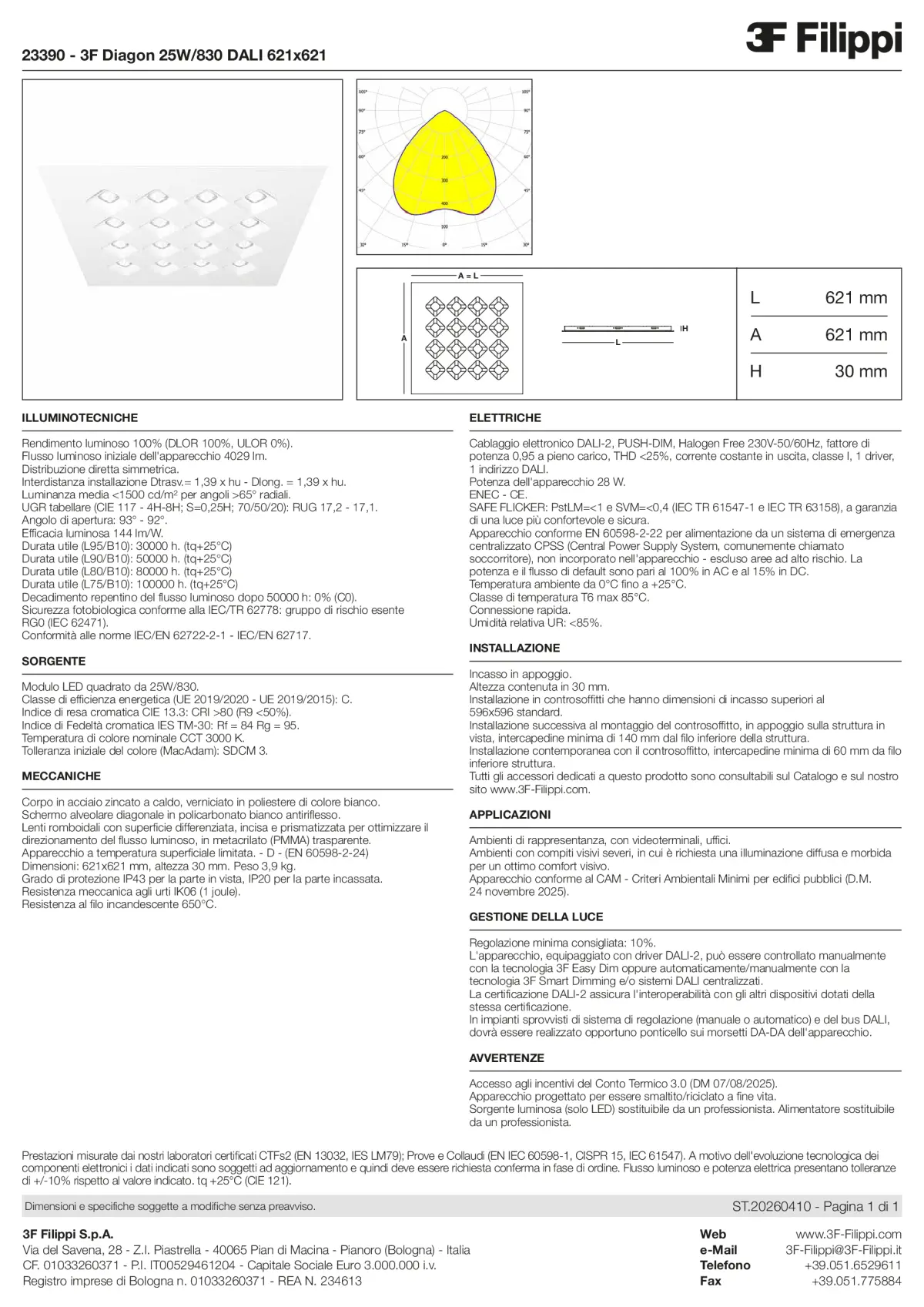 23390 - 3F Diagon 25W-830 DALI 621x621 - Datasheet - it