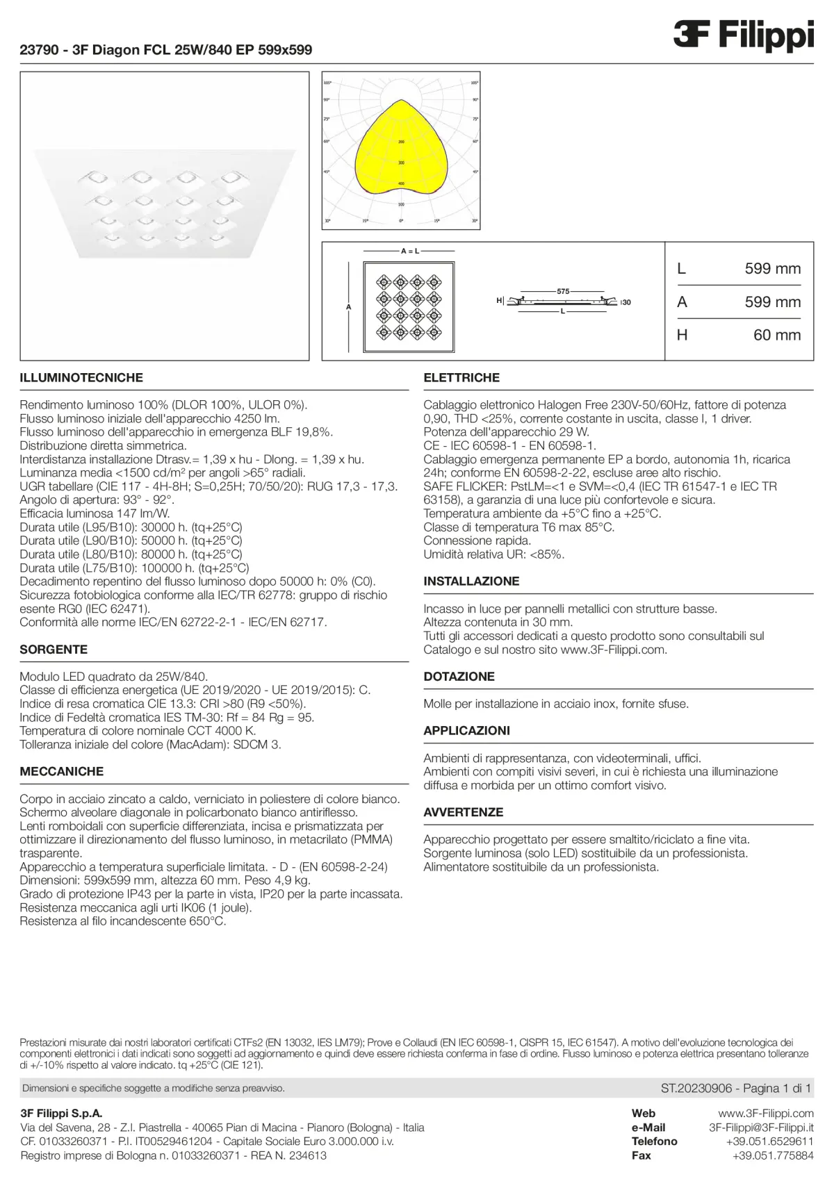 23790 - 3F Diagon FCL 25W-840 EP 599x599 - Datasheet - it