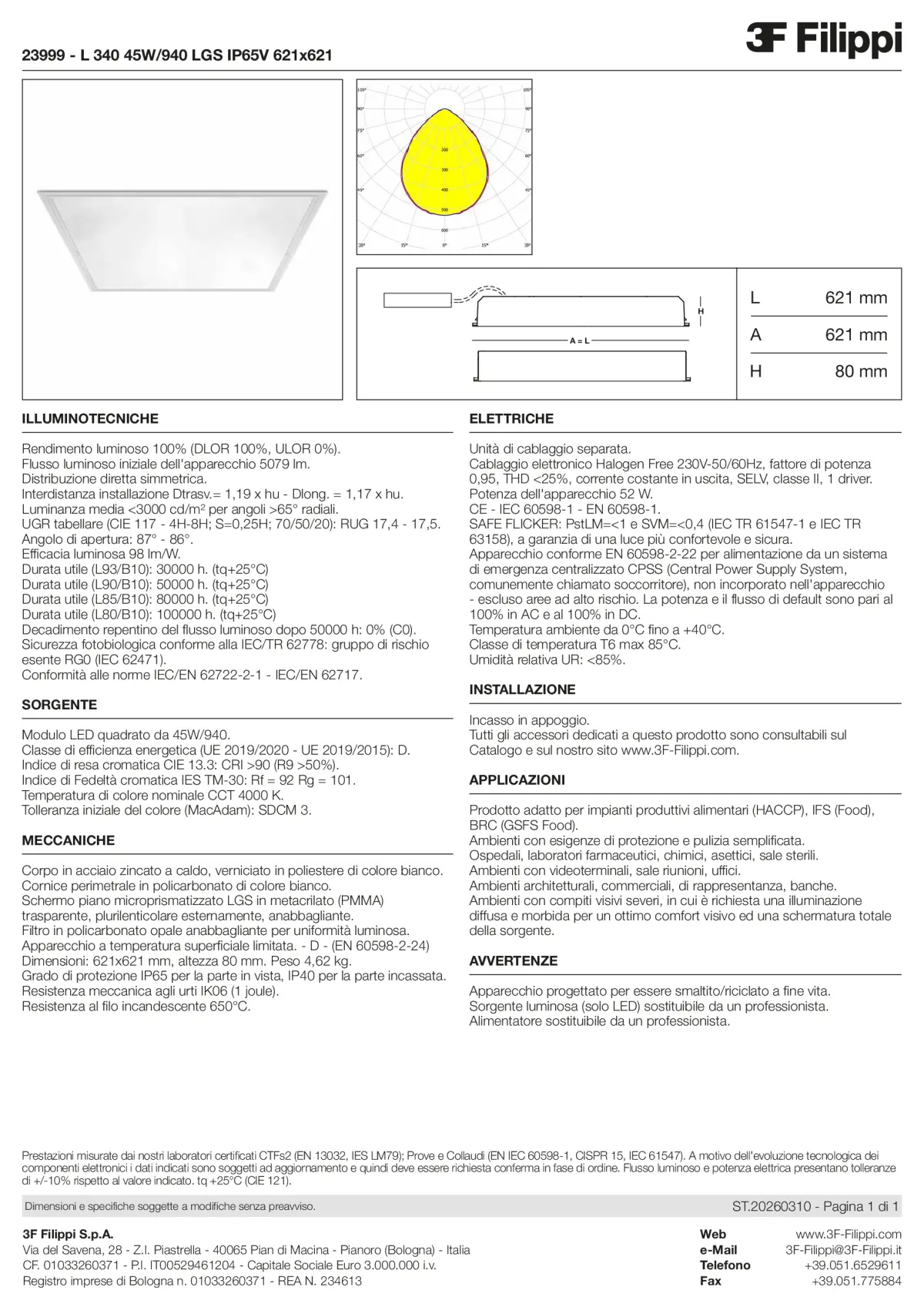 23999 - L 340 45W-940 LGS IP65V 621x621 - Datasheet - it