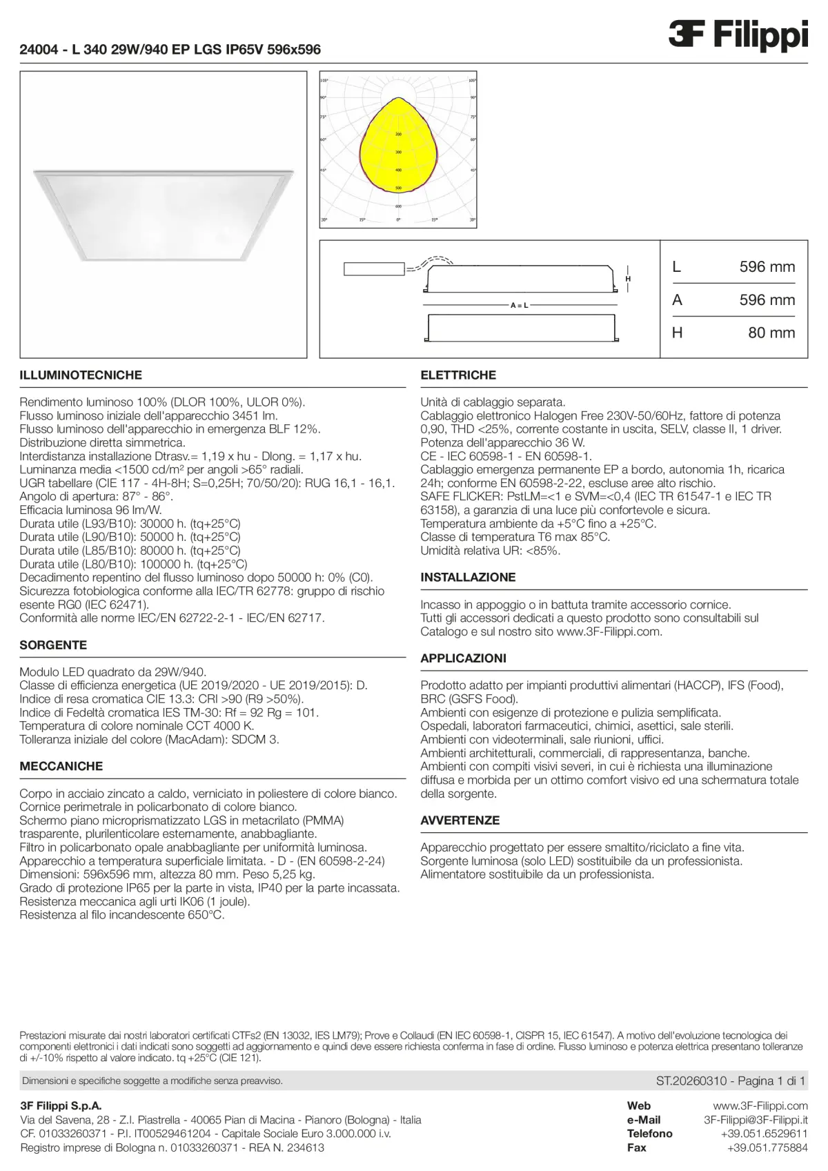 24004 - L 340 29W-940 EP LGS IP65V 596x596 - Datasheet - it