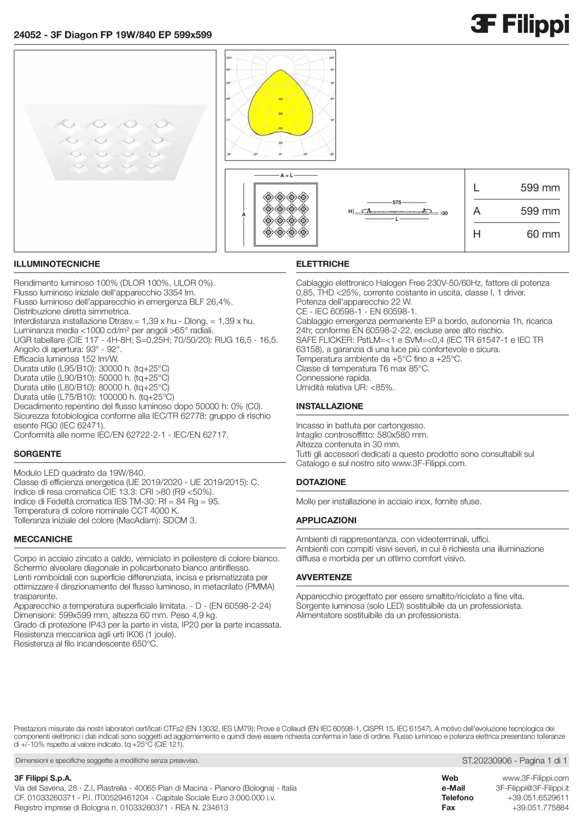 24052 - 3F Diagon FP 19W-840 EP 599x599 - Datasheet - it