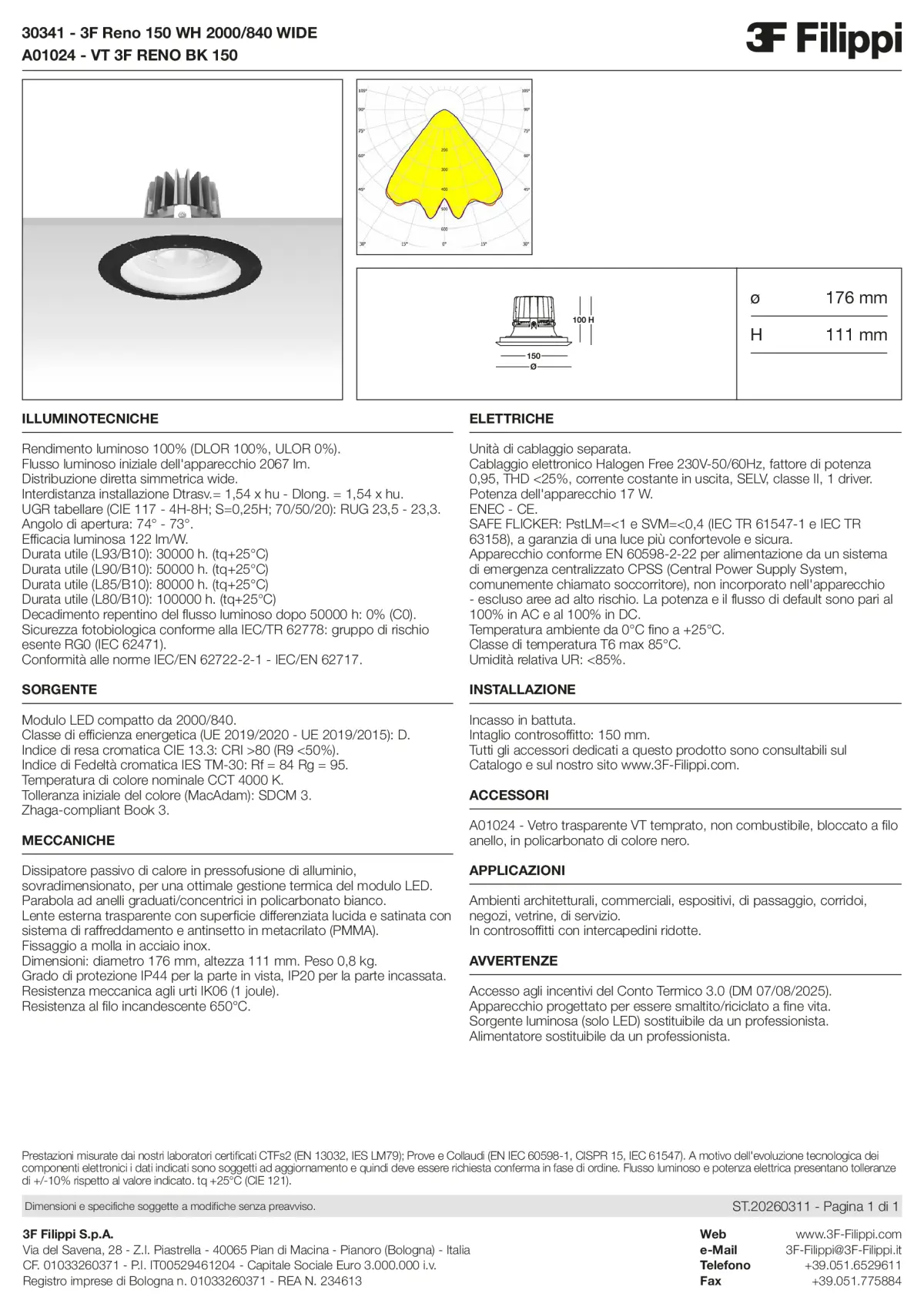30341+A01024 - 3F Reno 150 WH 2000-840 WIDE + VT BK - Datasheet - it