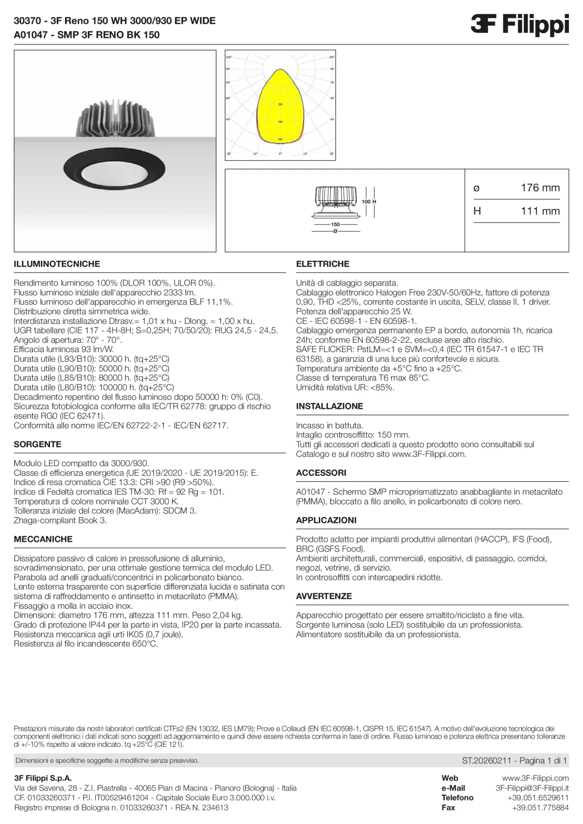 30370+A01047 - 3F Reno 150 WH 3000-930 EP WIDE + SMP BK - Datasheet - it