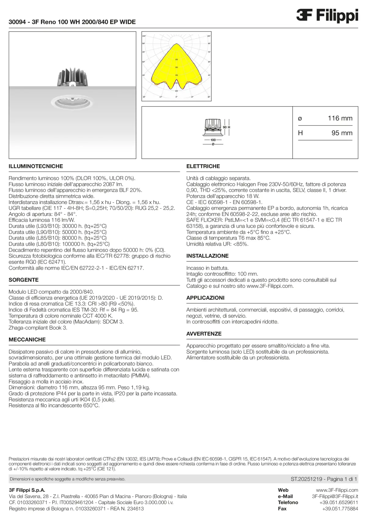 30094 - 3F Reno 100 WH 2000-840 EP WIDE - Datasheet - it