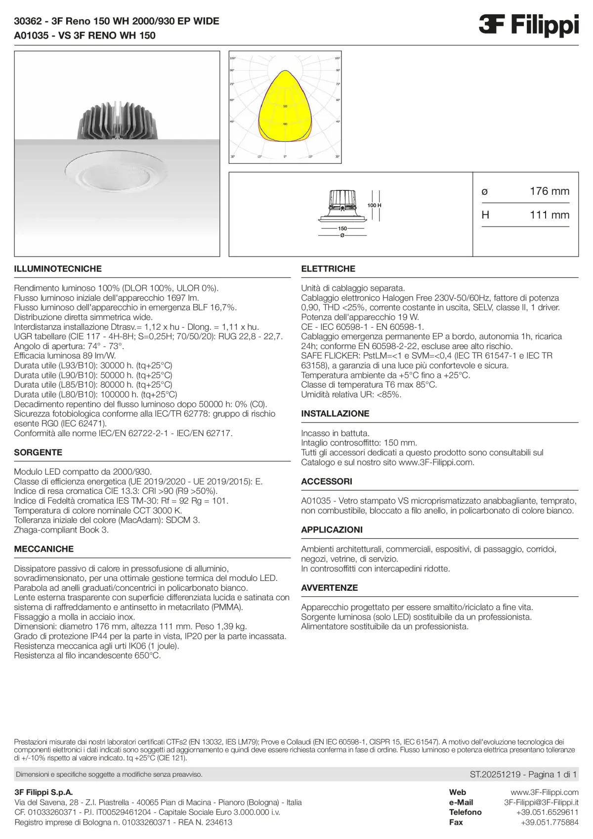 30362+A01035 - 3F Reno 150 WH 2000-930 EP WIDE + VS WH - Datasheet - it