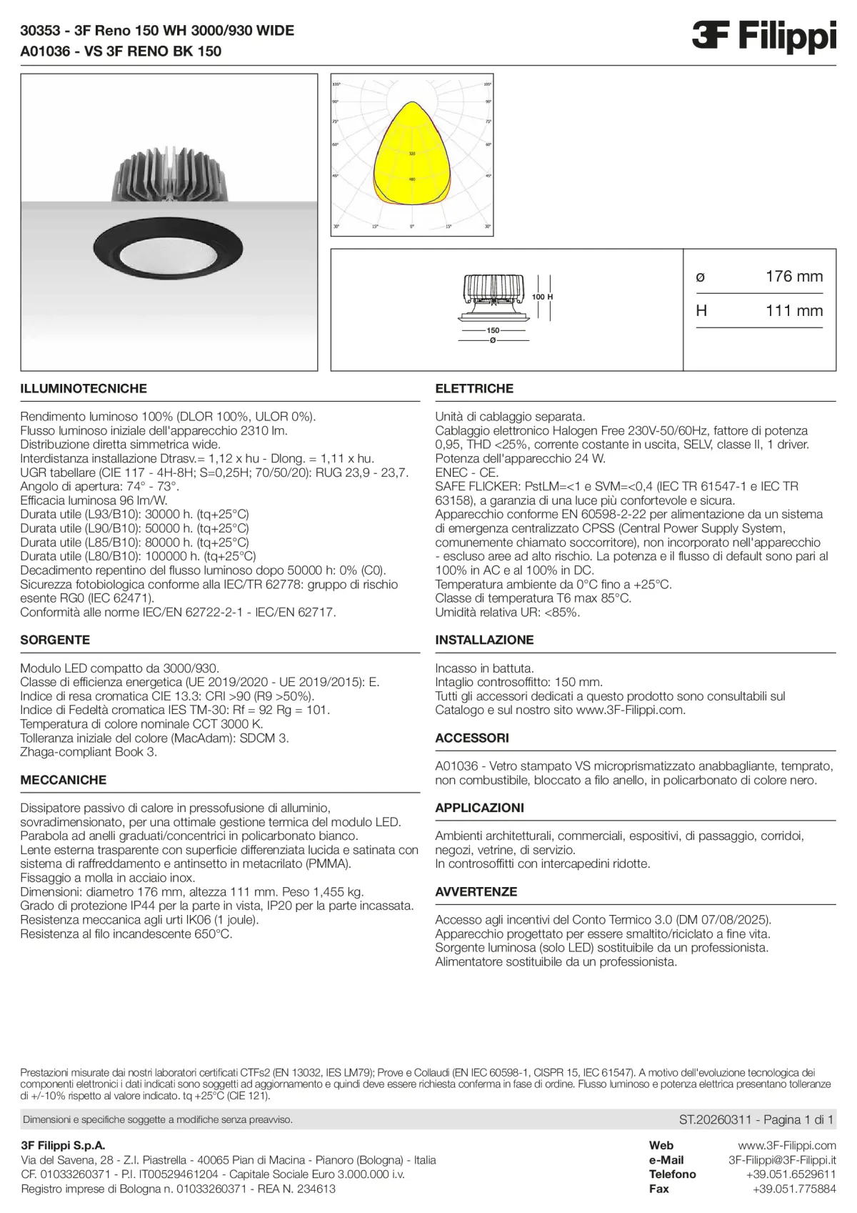 30353+A01036 - 3F Reno 150 WH 3000-930 WIDE + VS BK - Datasheet - it