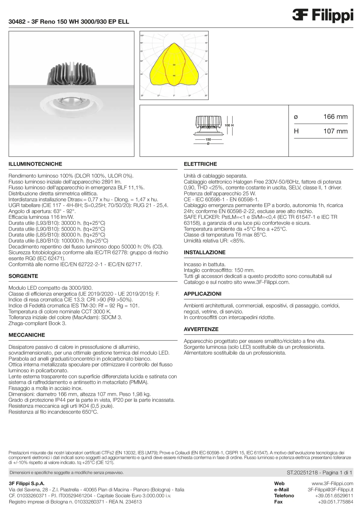 30482 - 3F Reno 150 WH 3000-930 EP ELL - Datasheet - it