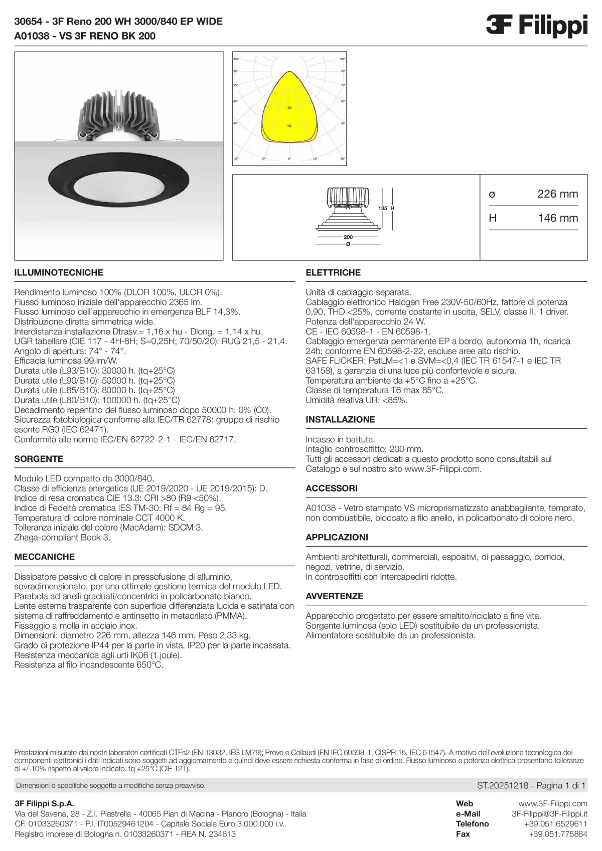 30654+A01038 - 3F Reno 200 WH 3000-840 EP WIDE + VS BK - Datasheet - it