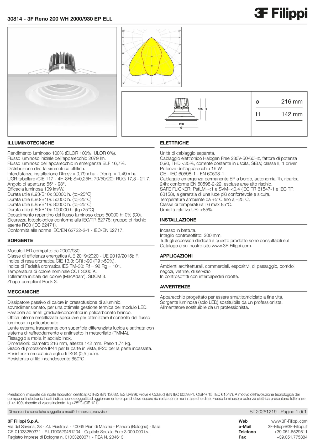 30814 - 3F Reno 200 WH 2000-930 EP ELL - Datasheet - it