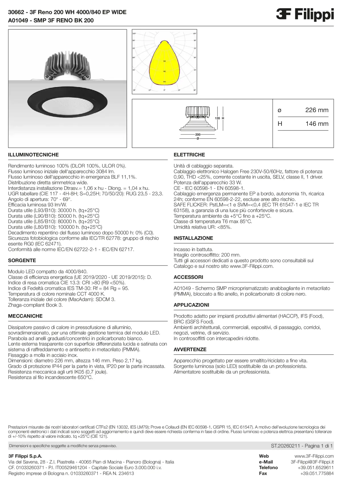 30662+A01049 - 3F Reno 200 WH 4000-840 EP WIDE + SMP BK - Datasheet - it
