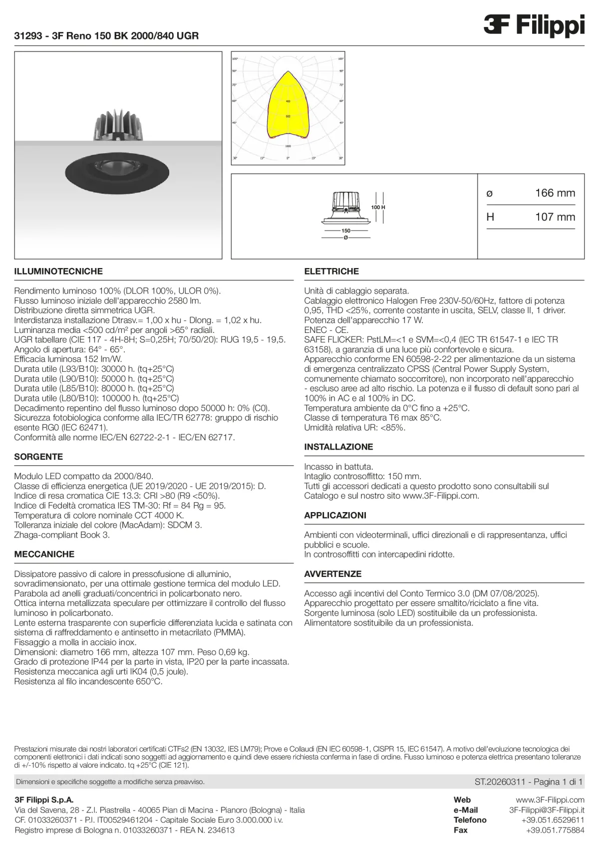 31293 - 3F Reno 150 BK 2000-840 UGR - Datasheet - it