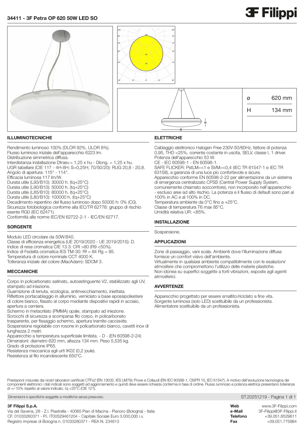34411 - 3F Petra OP 620 50W LED SO - Datasheet - it