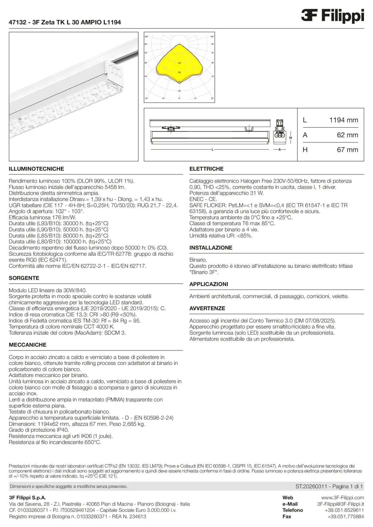 47132 - 3F Zeta TK L 30 AMPIO L1194 - Datasheet - it