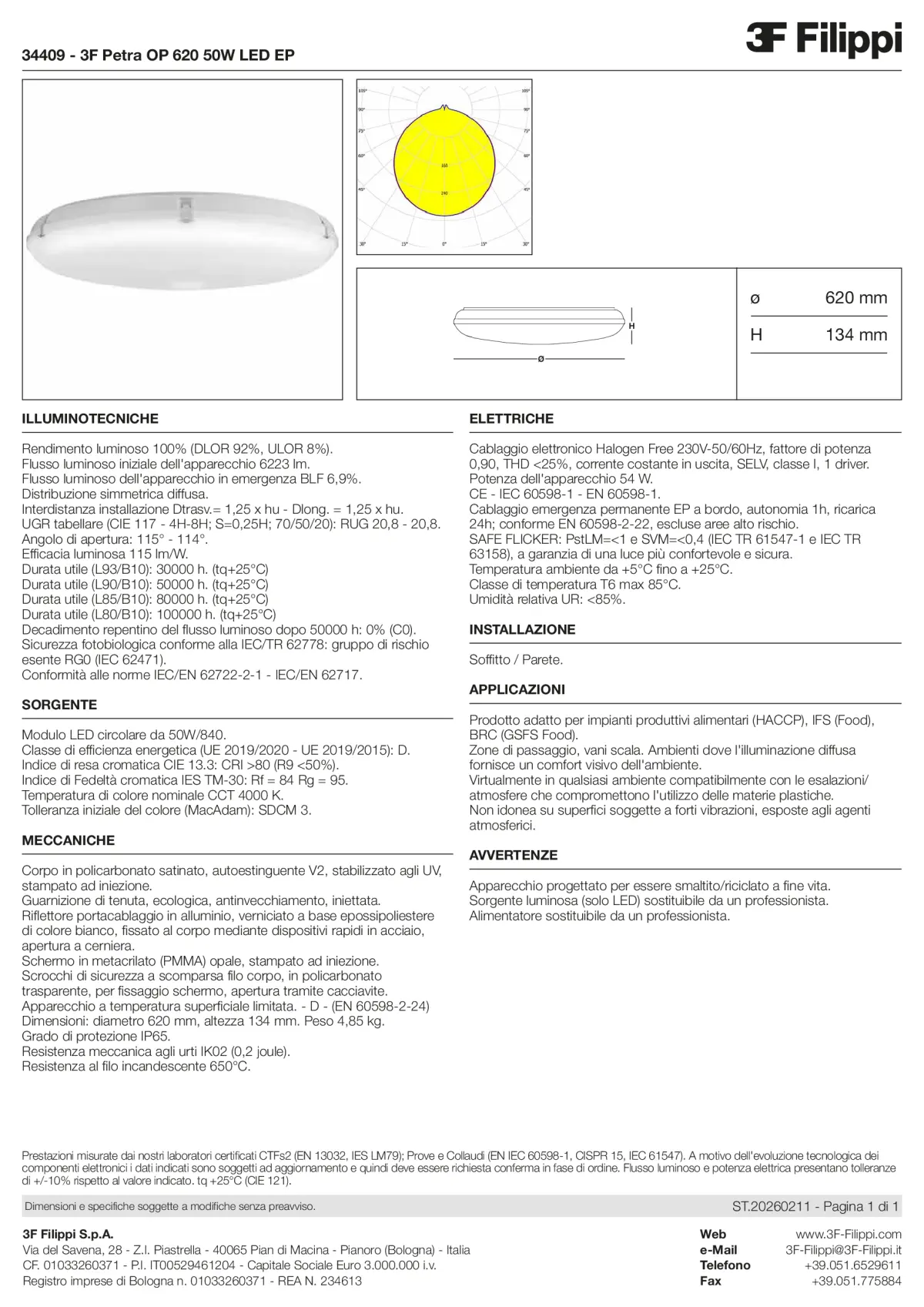 34409 - 3F Petra OP 620 50W LED EP - Datasheet - it