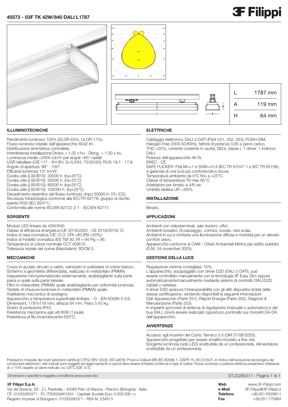 45572 - 03F TK 42W-840 DALI L1787 - Datasheet - it