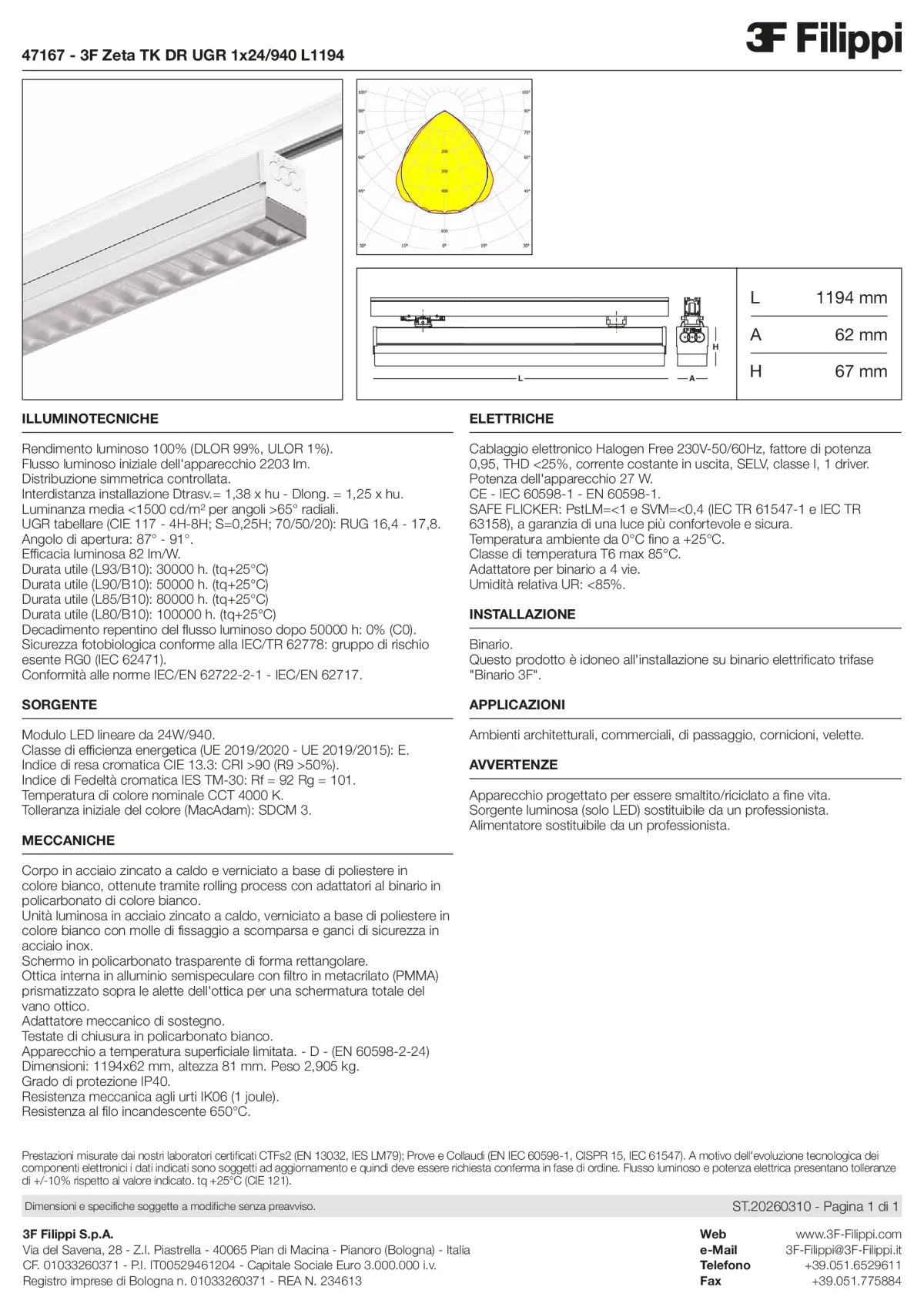 47167 - 3F Zeta TK DR UGR 1x24-940 L1194 - Datasheet - it