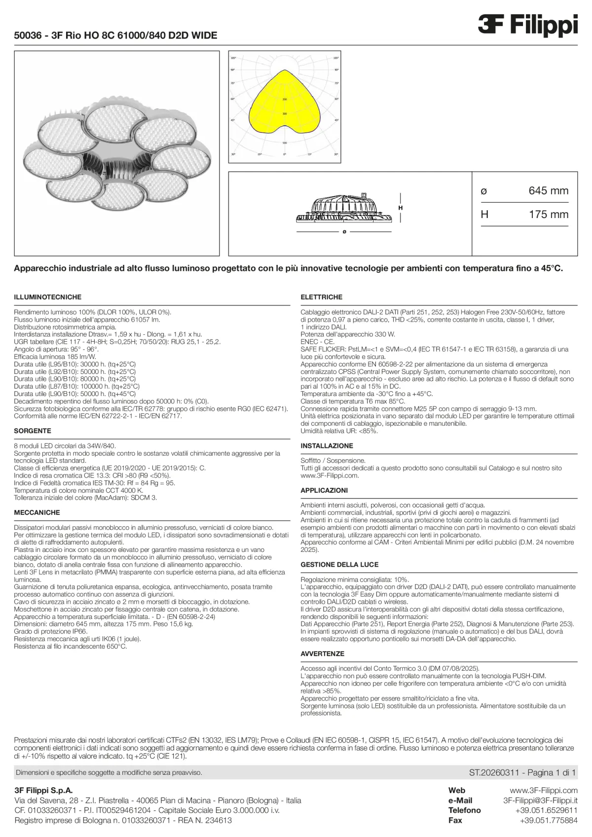50036 - 3F Rio HO 8C 61000-840 D2D WIDE - Datasheet - it
