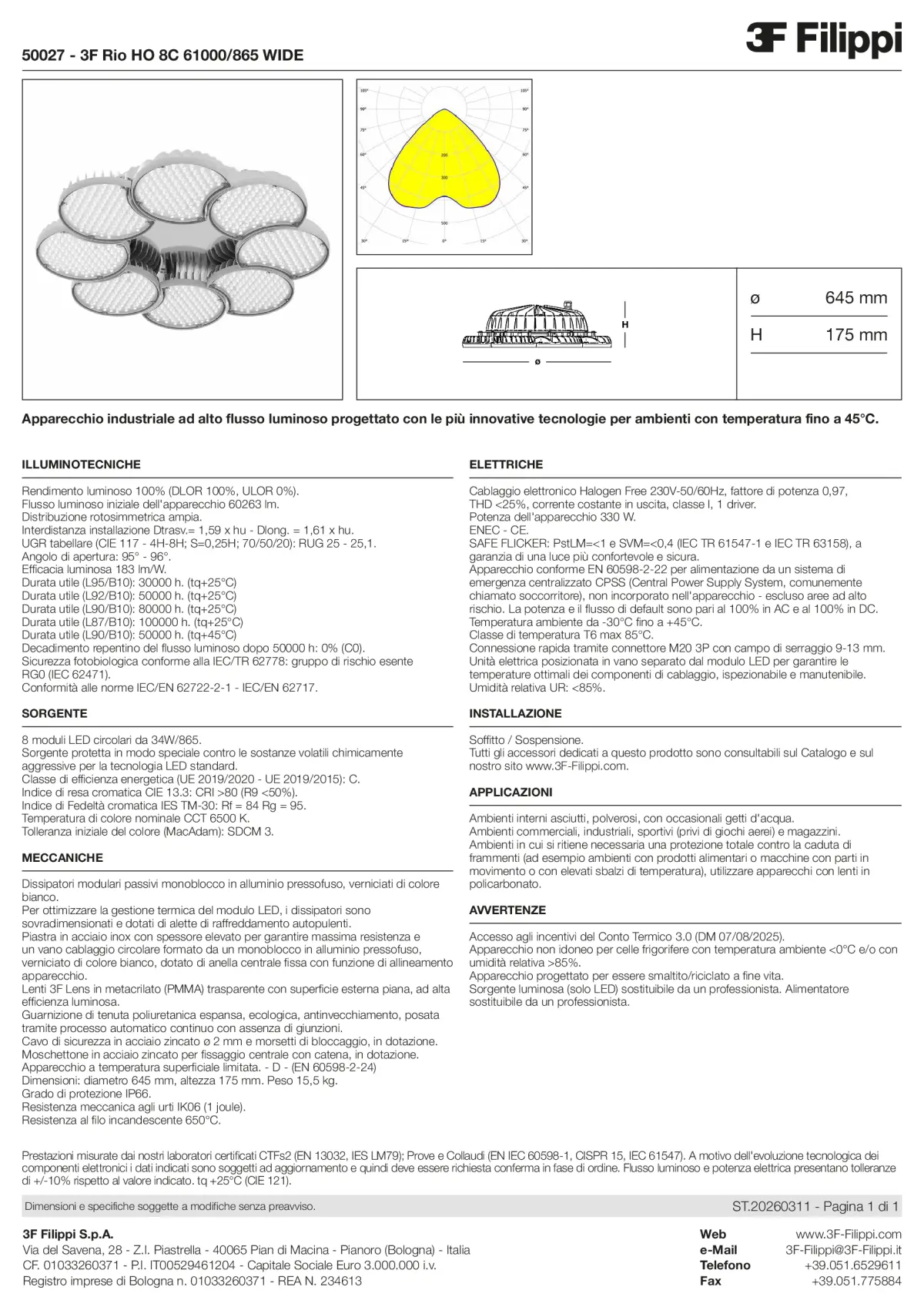 50027 - 3F Rio HO 8C 61000-865 WIDE - Datasheet - it