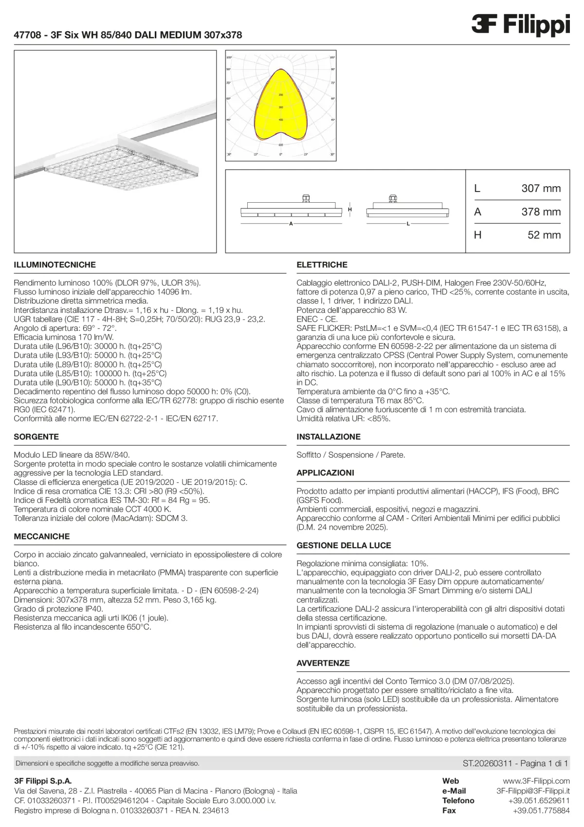 47708 - 3F Six WH 85-840 DALI MEDIUM 307x378 - Datasheet - it