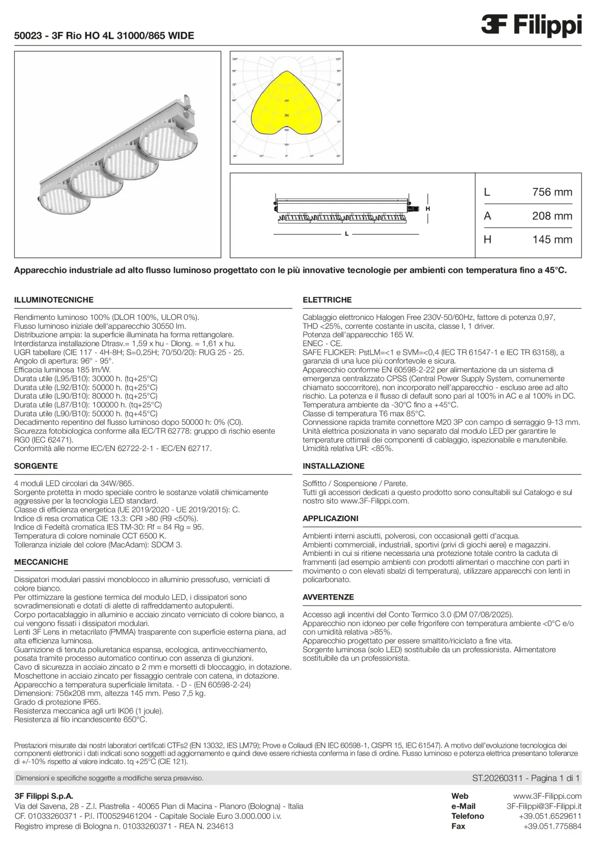 50023 - 3F Rio HO 4L 31000-865 WIDE - Datasheet - it
