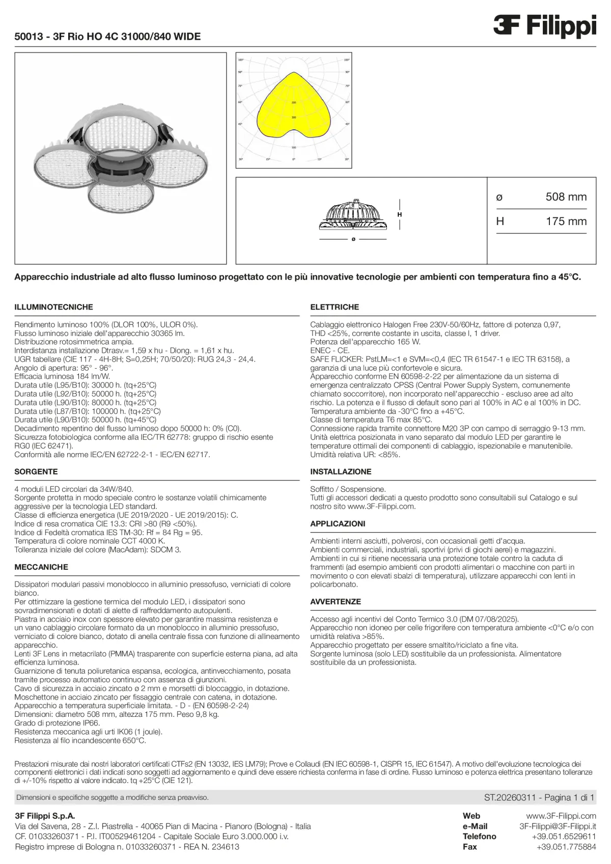 50013 - 3F Rio HO 4C 31000-840 WIDE - Datasheet - it