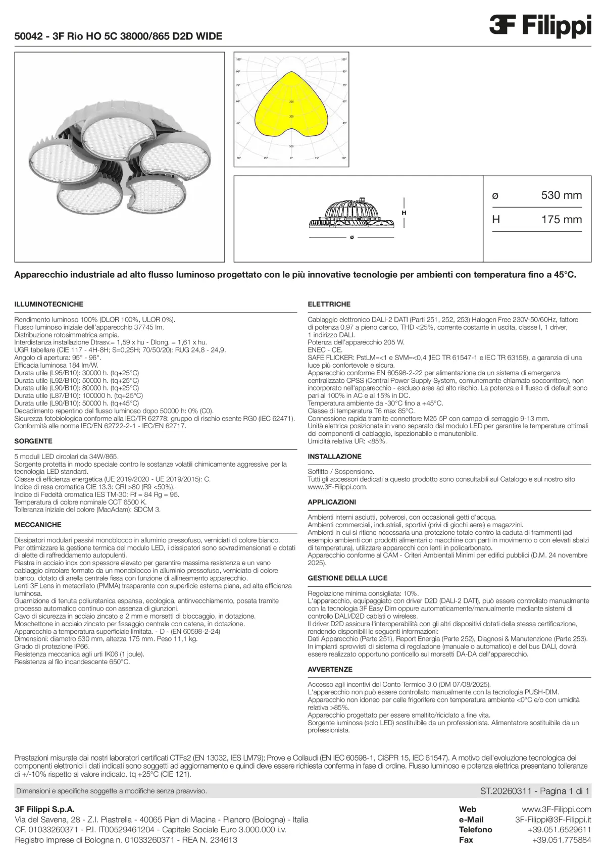 50042 - 3F Rio HO 5C 38000-865 D2D WIDE - Datasheet - it