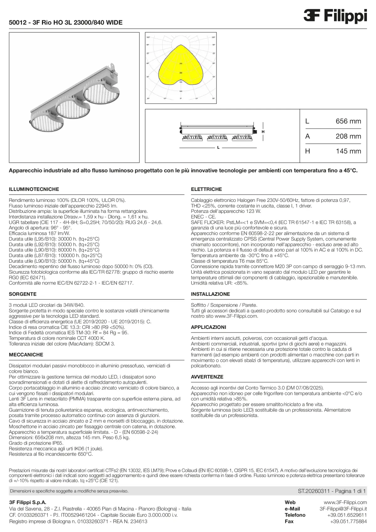 50012 - 3F Rio HO 3L 23000-840 WIDE - Datasheet - it