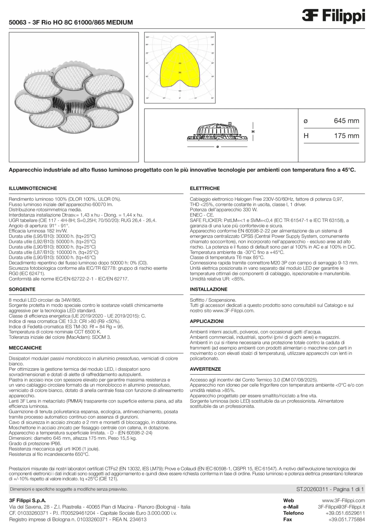 50063 - 3F Rio HO 8C 61000-865 MEDIUM - Datasheet - it
