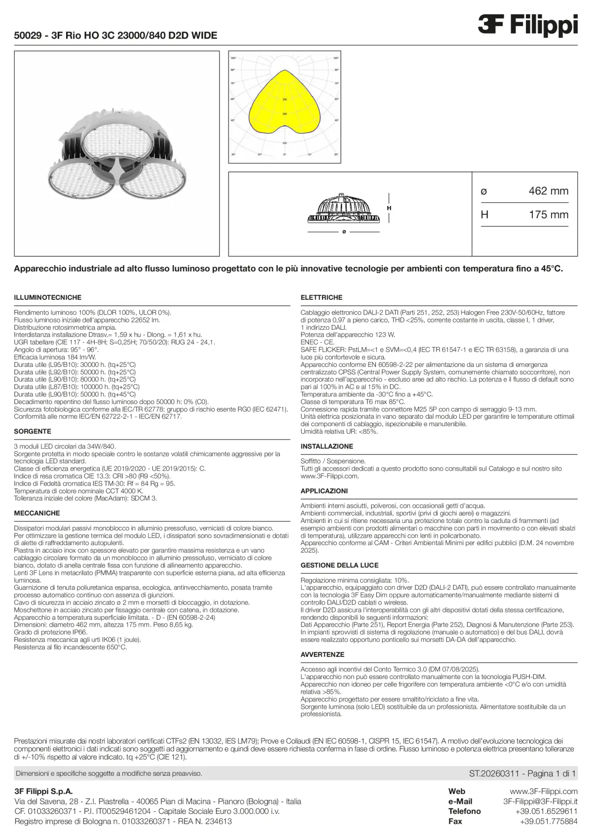 50029 - 3F Rio HO 3C 23000-840 D2D WIDE - Datasheet - it