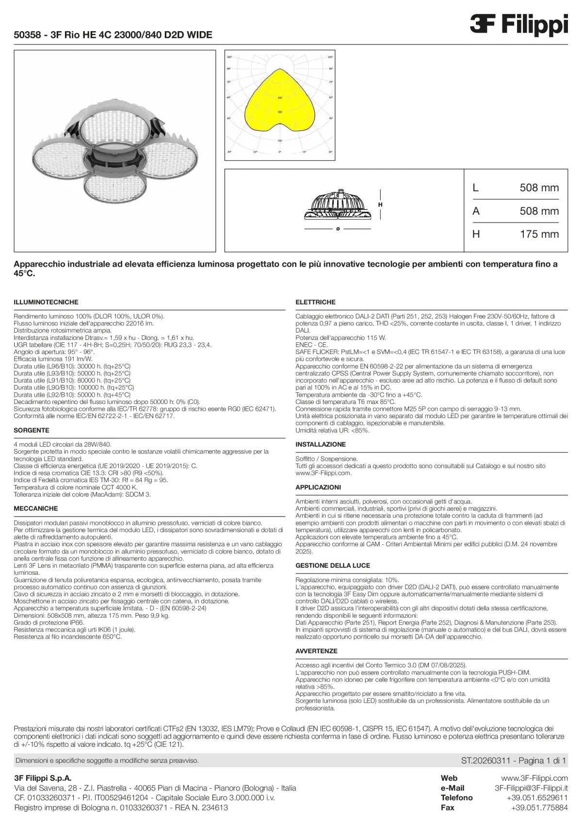 50358 - 3F Rio HE 4C 23000-840 D2D WIDE - Datasheet - it