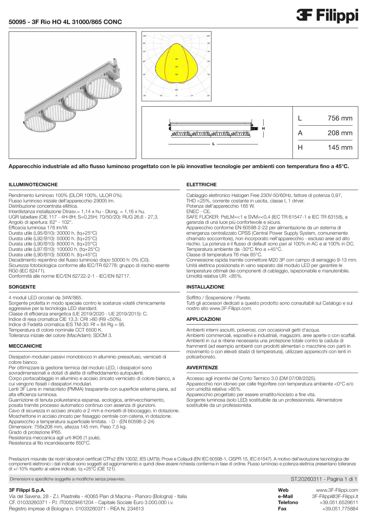 50095 - 3F Rio HO 4L 31000-865 CONC - Datasheet - it
