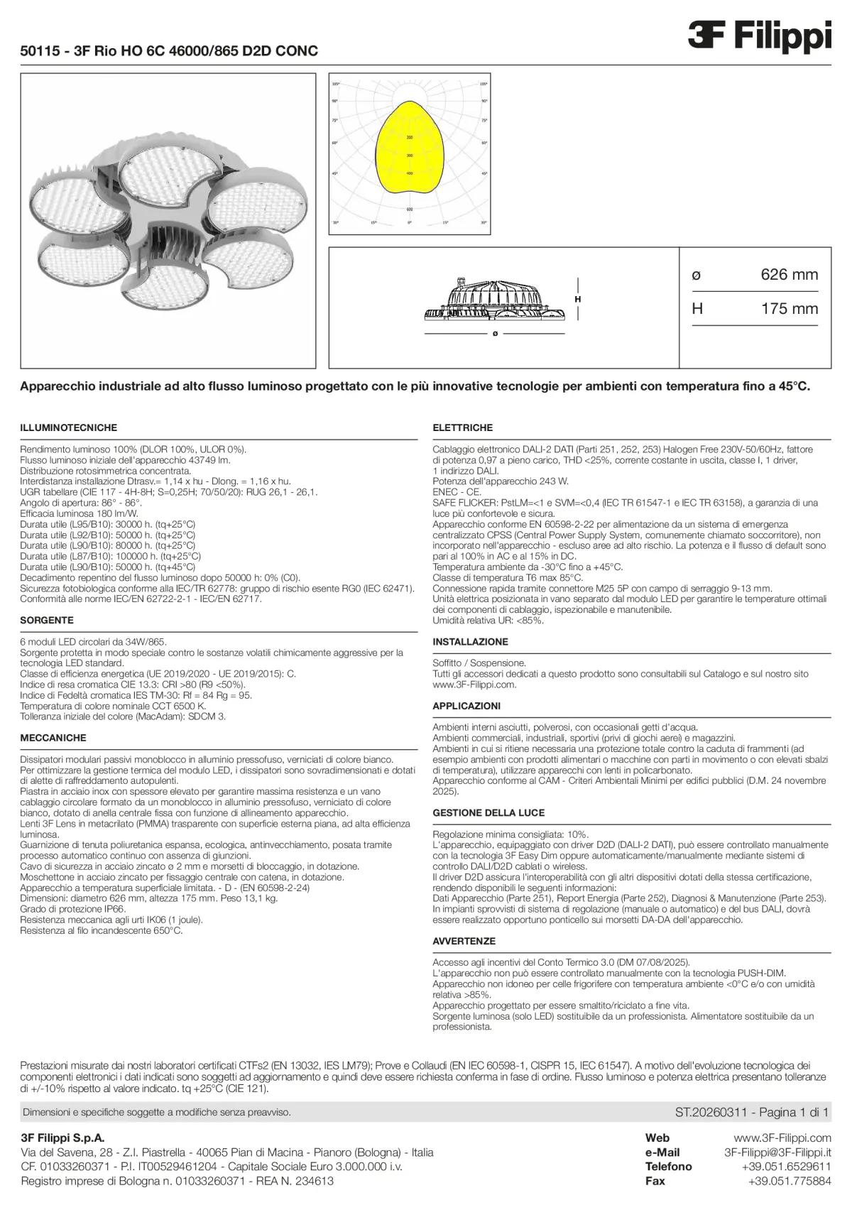 50115 - 3F Rio HO 6C 46000-865 D2D CONC - Datasheet - it