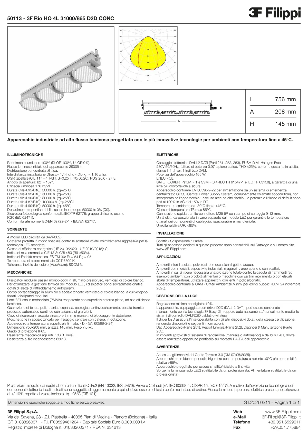 50113 - 3F Rio HO 4L 31000-865 D2D CONC - Datasheet - it