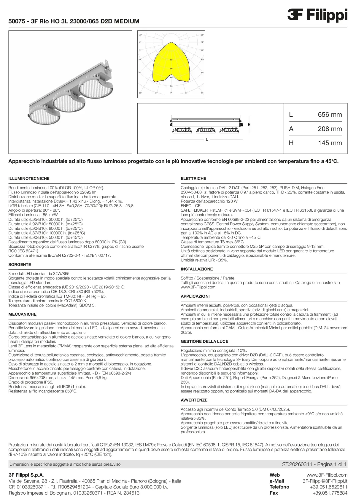 50075 - 3F Rio HO 3L 23000-865 D2D MEDIUM - Datasheet - it