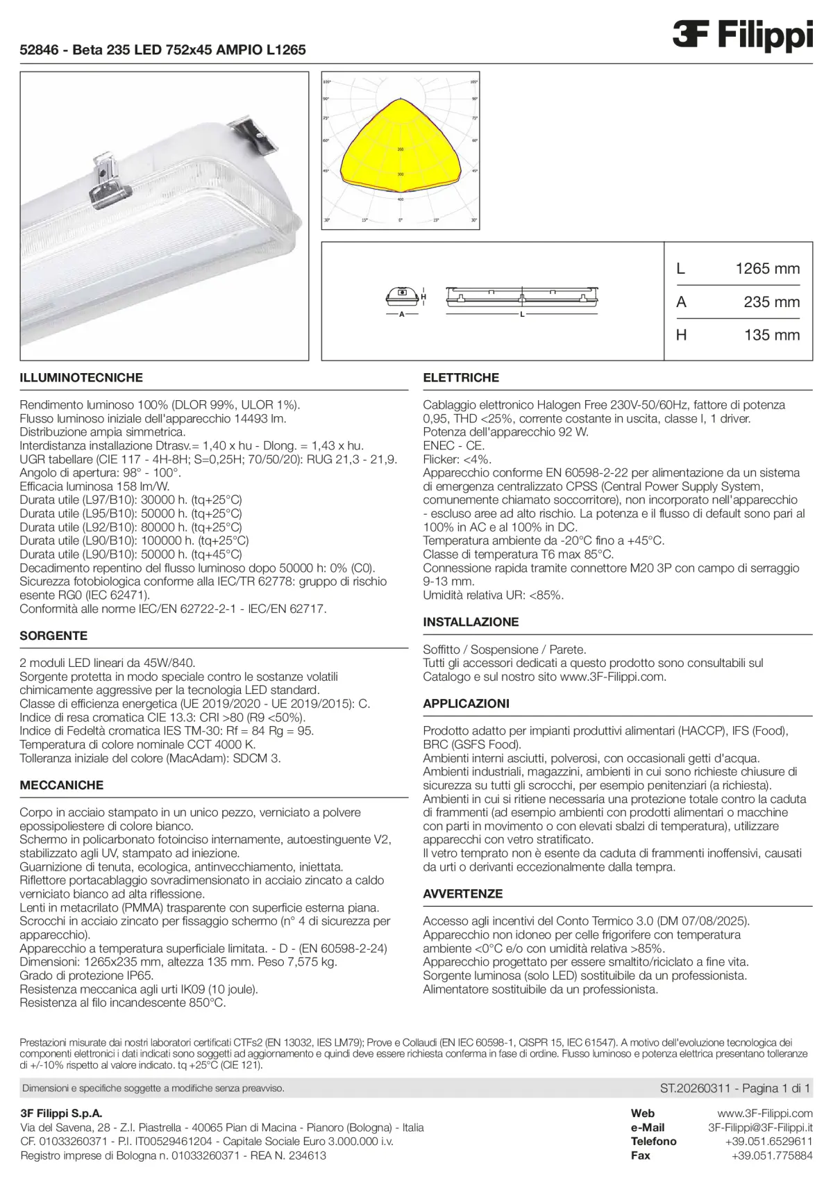 52846 - Beta 235 LED 752x45 AMPIO L1265 - Datasheet - it