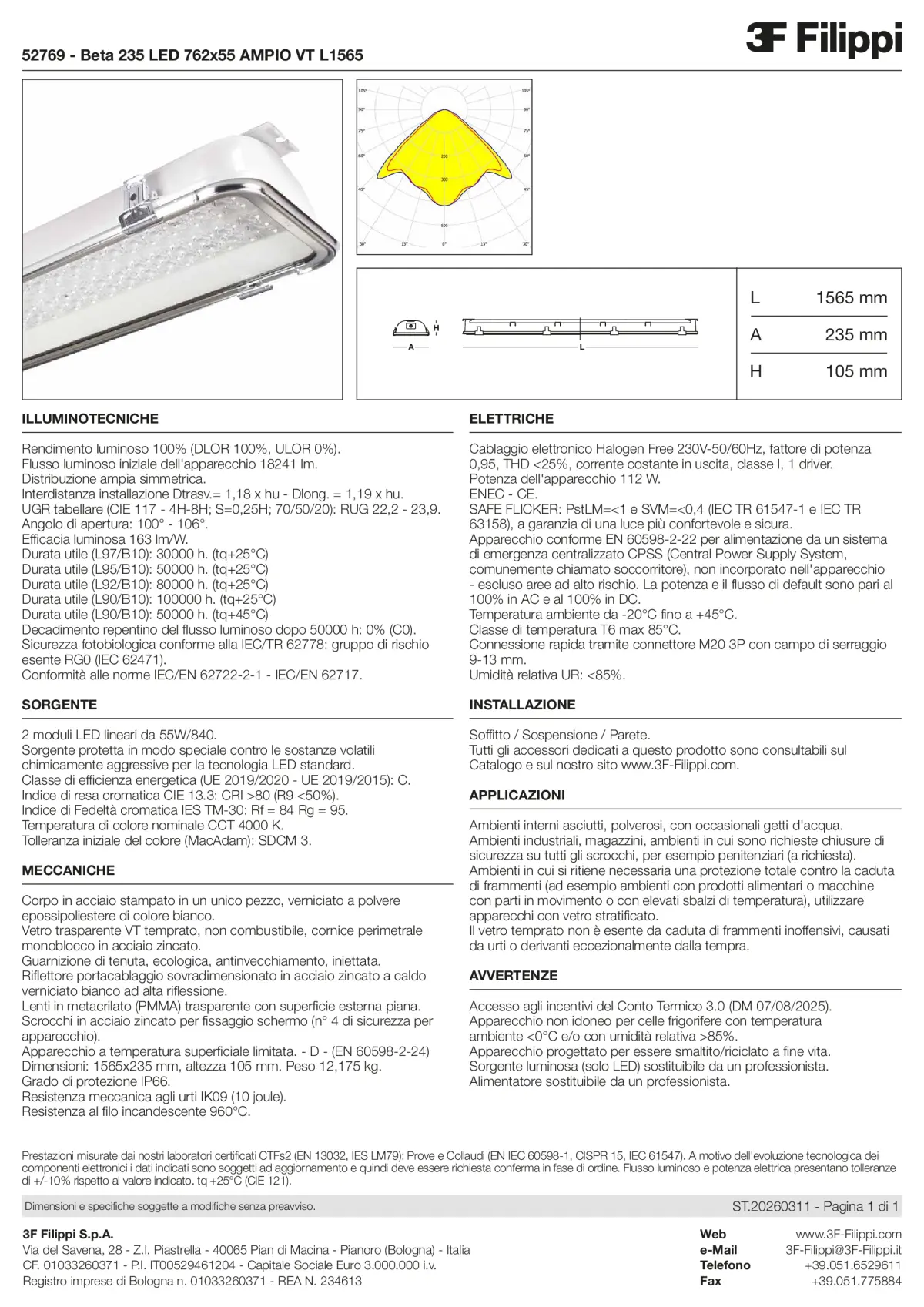 52769 - Beta 235 LED 762x55 AMPIO VT L1565 - Datasheet - it